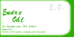endre ohl business card